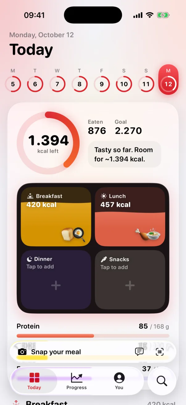 Bento’s main screen on iPhone